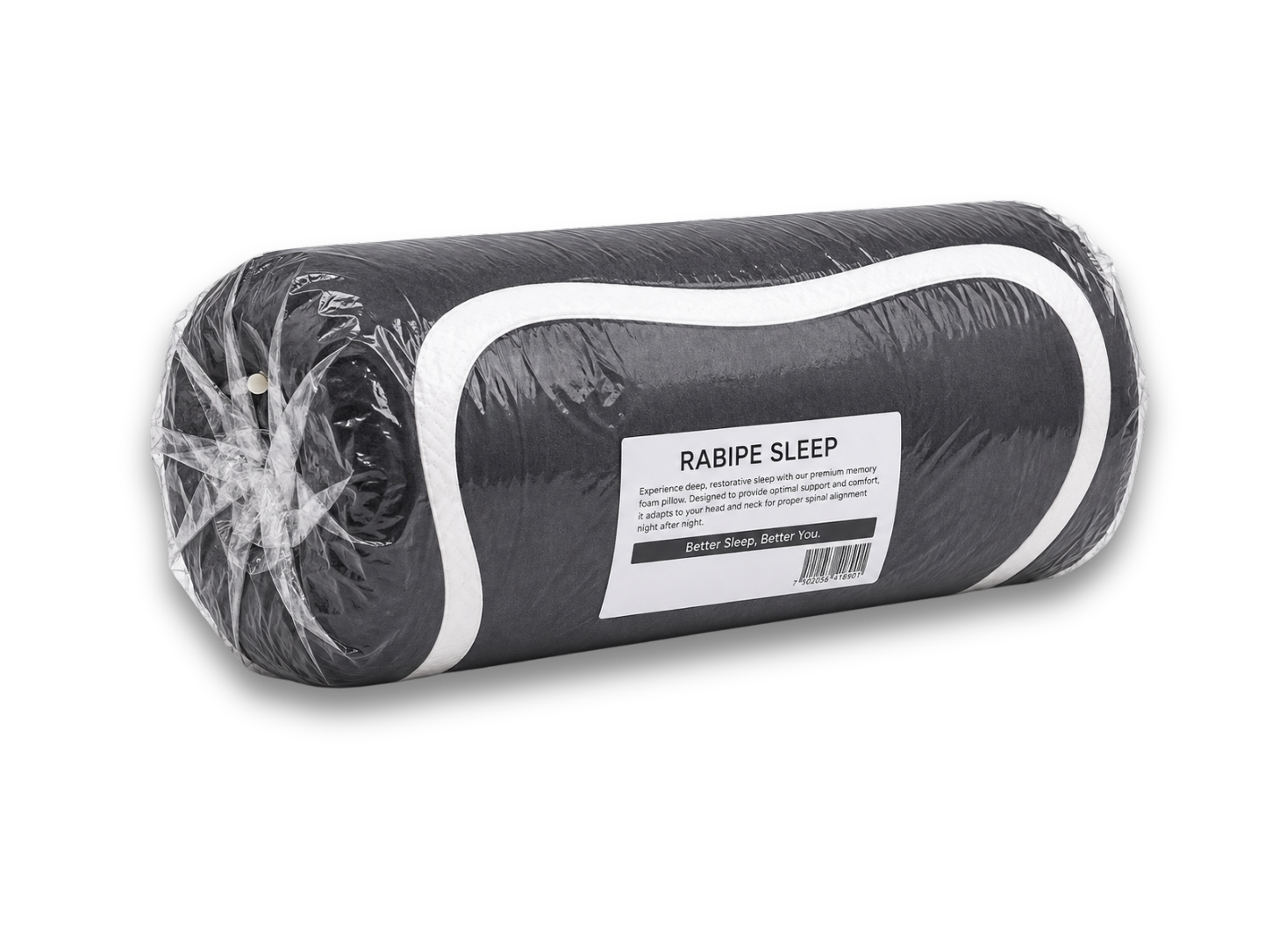 RABIPE pillow rolled and compressed for shipping